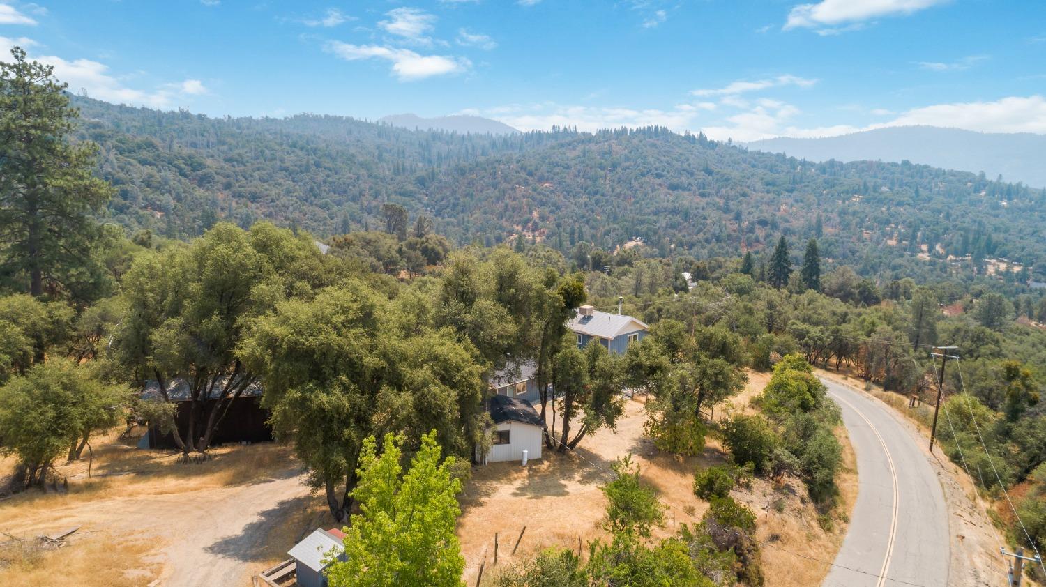 40707 Jean Road East Oakhurst, CA 93644 - Photo 39 of 44 a view of a forest with mountains in the background
