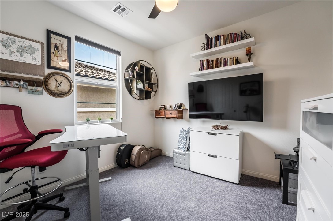 128 Kimberlite Drive Henderson, NV 89011 - Photo 22 of 55 Office space with carpet floors and ceiling fan