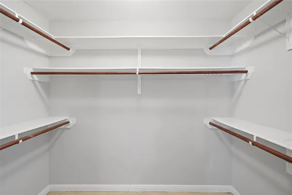 a close view of closet