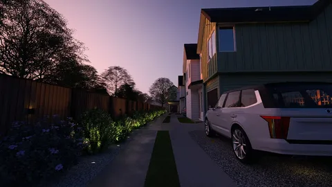 a house view with a outdoor space