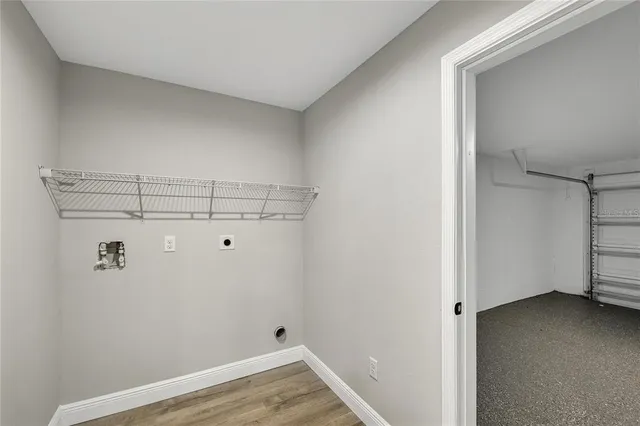 a view of a room with empty racks