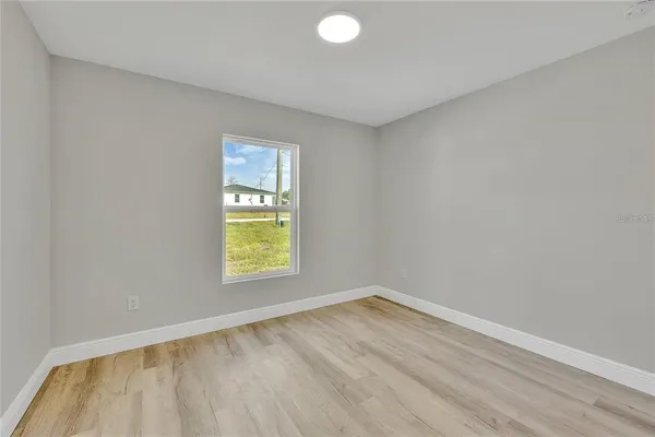 an empty room with a window