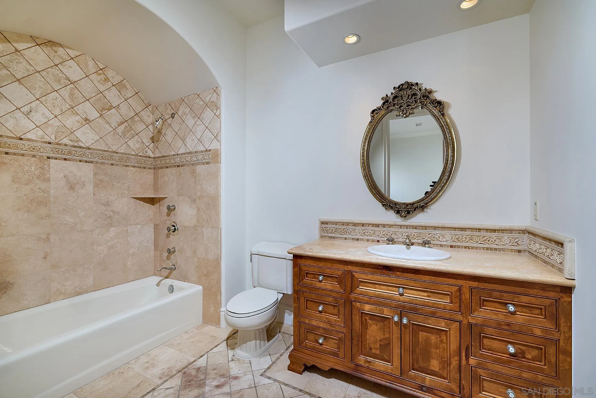 14155 Biscayne Place Poway, CA 92064 - Photo 29 of 54 a bathroom with a sink mirror vanity and a bathtub