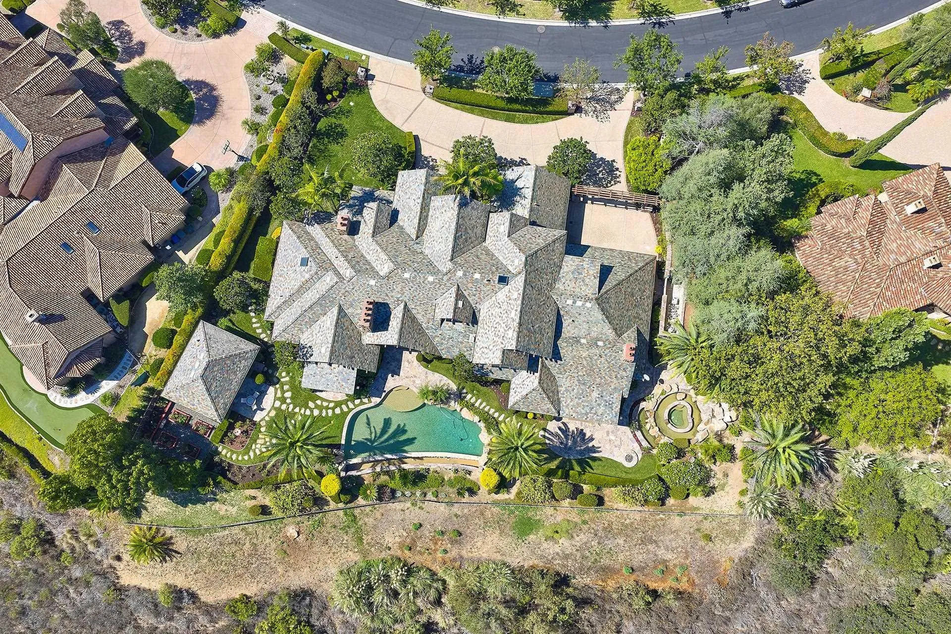 14155 Biscayne Place Poway, CA 92064 - Photo 54 of 54 an aerial view of residential houses with outdoor space