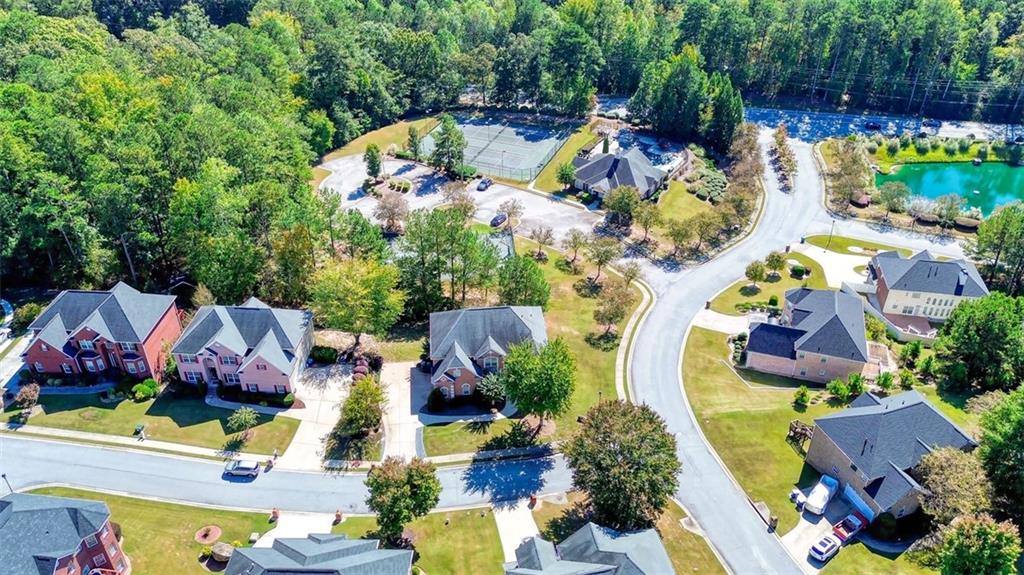 5646 Boreal Way Southwest Atlanta, GA 30331 - Photo 14 of 17 an aerial view of a swimming pool patio and swimming pool