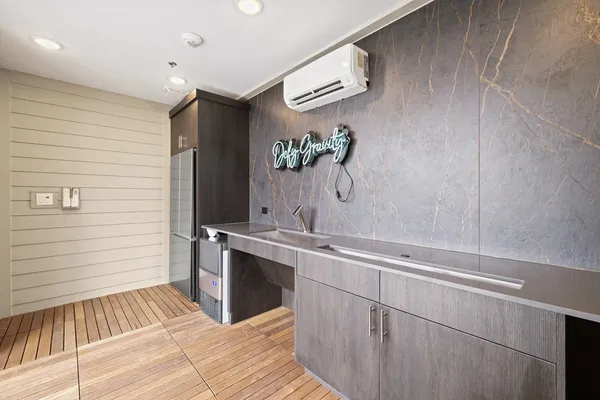 a front view of multi story residential apartment building