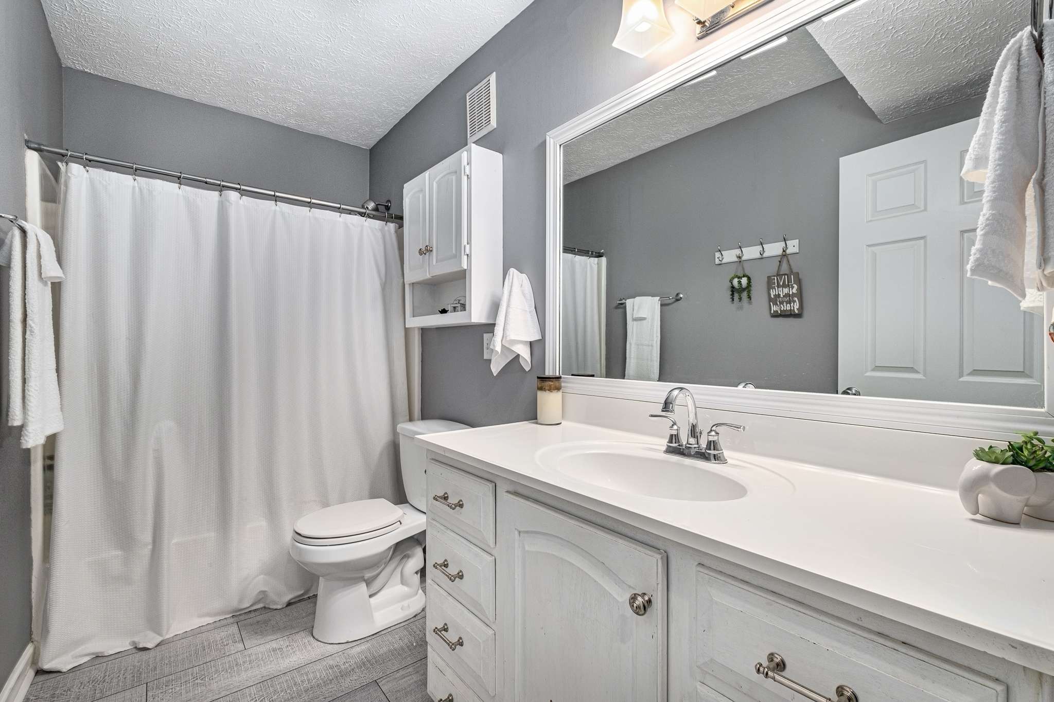 2144 Osburn Road Arrington, TN 37014 - Photo 35 of 51 a bathroom with a sink a toilet and shower curtain