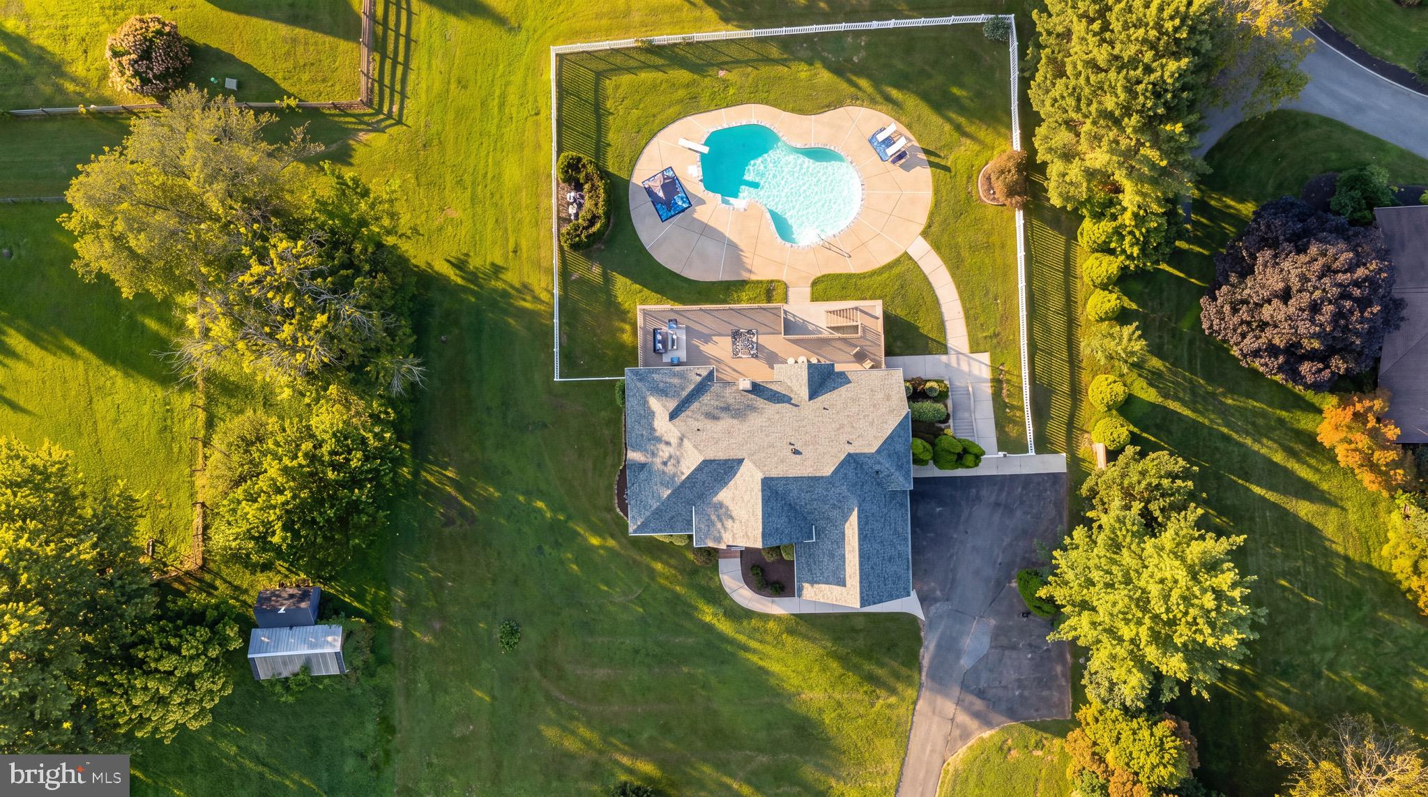 11911 Manor Road Glen Arm, MD 21057 - Photo 65 of 71 Aerial view of Home, Pool, and fencing