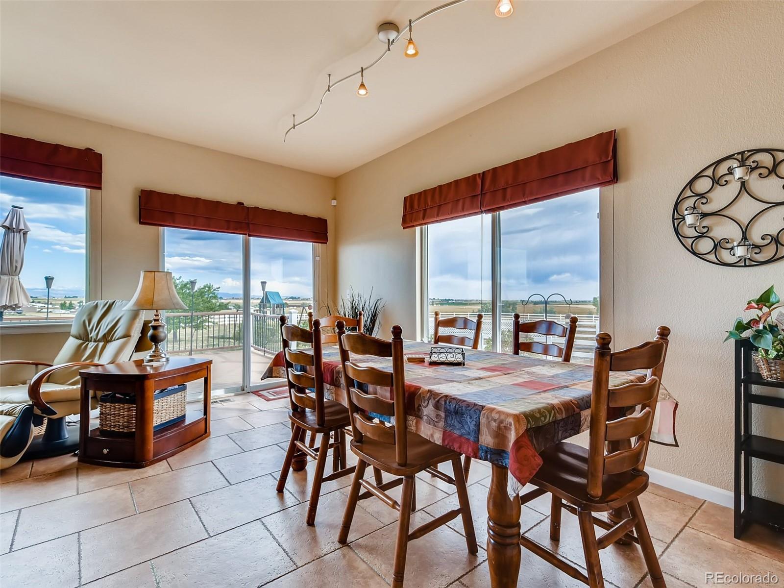 8209 County Road 2 Brighton, CO 80603 - Photo 16 of 40 a view of a dining room with furniture window and outside view