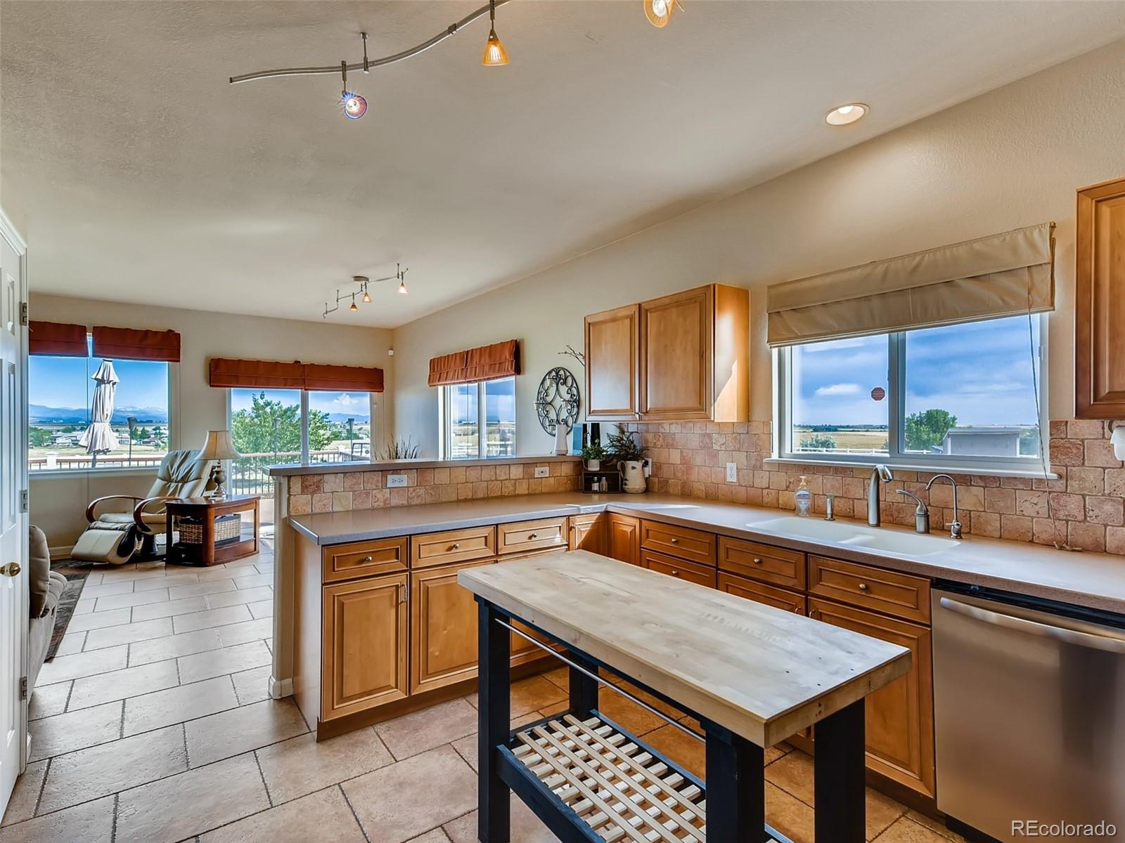 8209 County Road 2 Brighton, CO 80603 - Photo 10 of 40 a kitchen with a sink a counter top space and stainless steel appliances