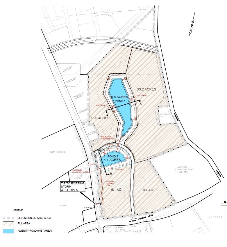 19009 Doerre Road Spring, TX 77379 - Photo 5 of 6 Engineered site plan for property south of planned major thoroughfare and pipeline easement.