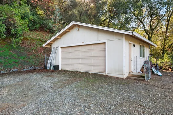 a backyard of a house