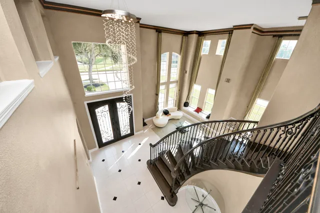 a view of a porch with furniture