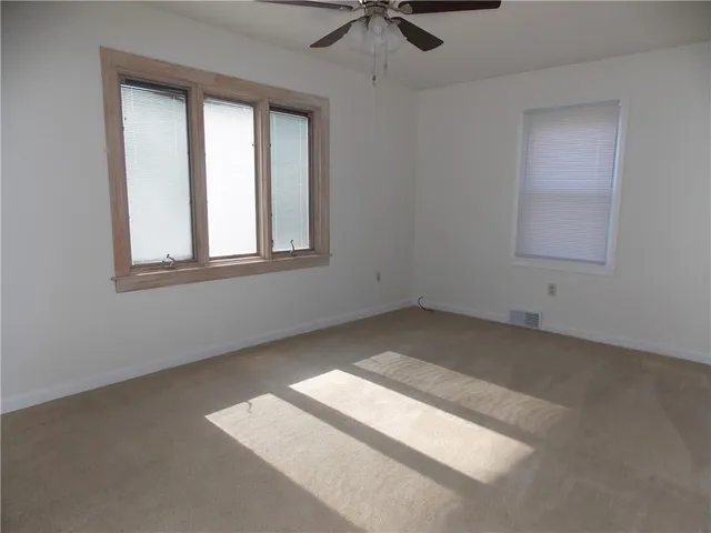 an empty room with a window