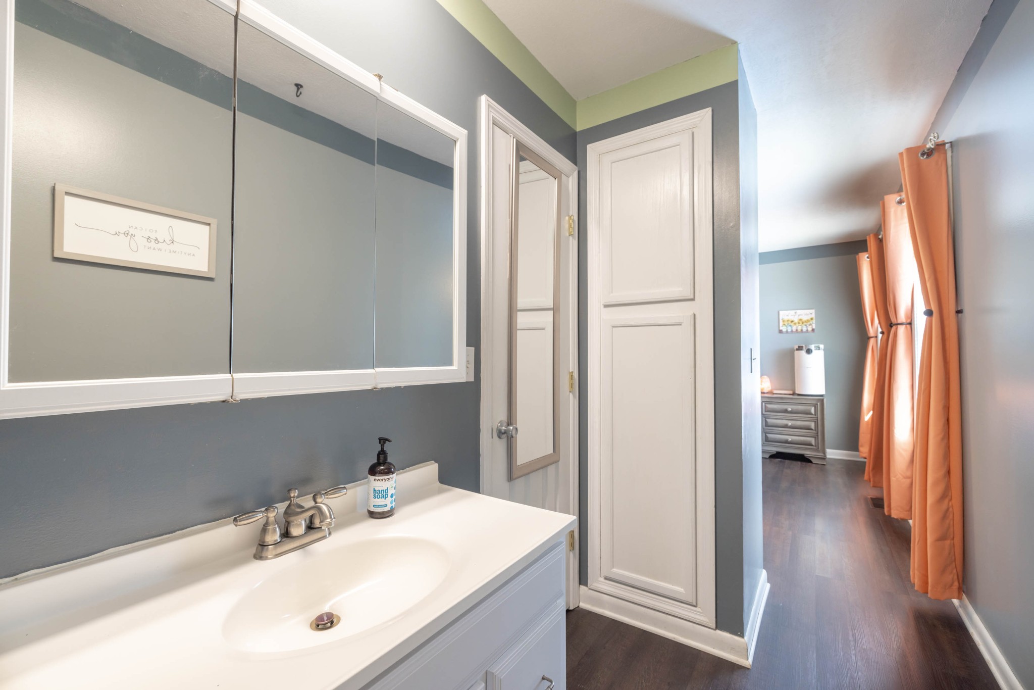 135 Corinth Road Portland, TN 37148 - Photo 32 of 44 a bathroom with a sink a mirror and a shower