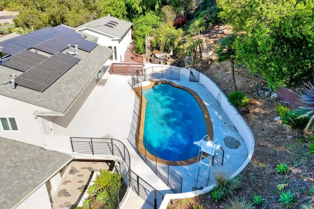 an aerial view of multiple house