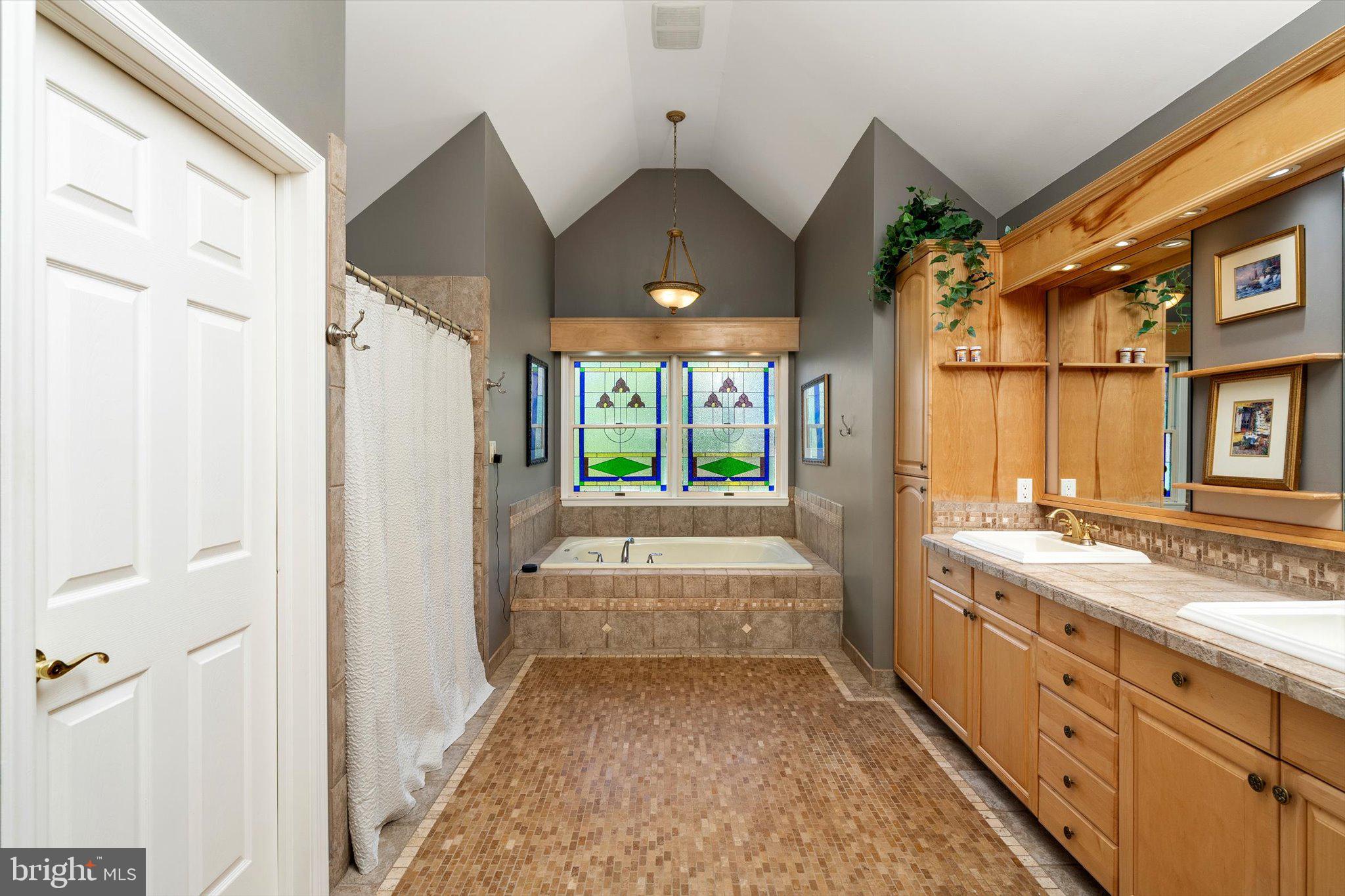 8 Carney Way Hamilton, NJ 08620 - Photo 40 of 66 Elegant bathroom with stained glass charm.