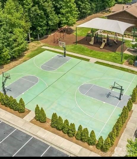 2219 Bluebell Way Fort Mill, SC 29708 - Photo 41 of 48 a view of a tennis ground with large trees