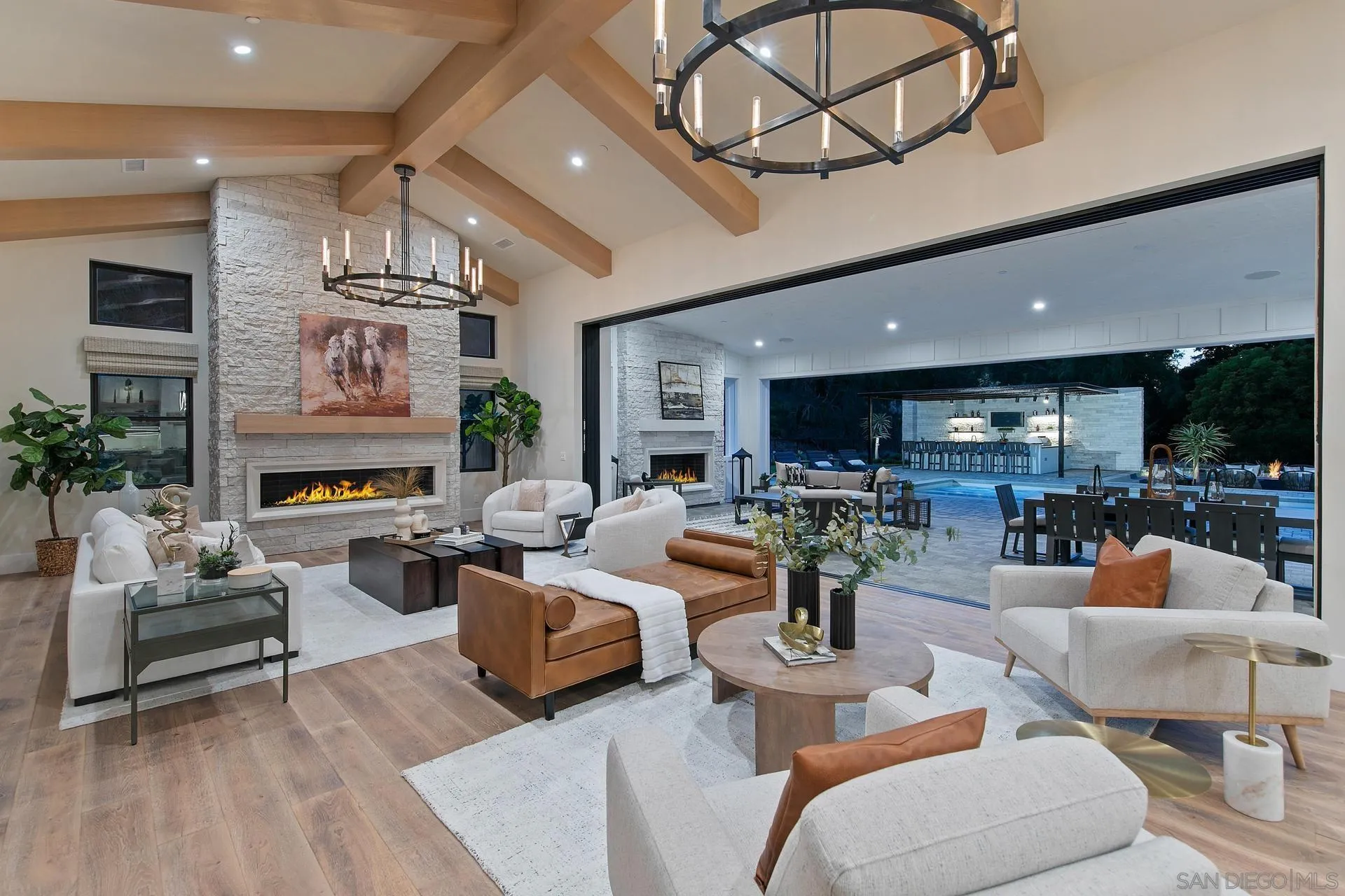 16073 Via Monte Rancho Santa Fe, CA 92067 - Photo 14 of 62 a living room with furniture kitchen view and a large window