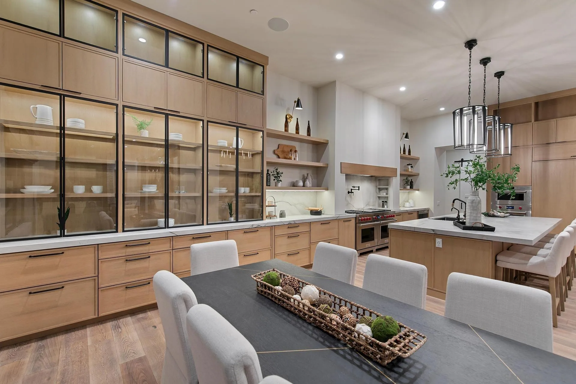 16073 Via Monte Rancho Santa Fe, CA 92067 - Photo 20 of 62 a large kitchen with kitchen island stainless steel appliances a sink and cabinets