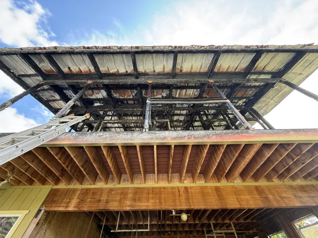 a view of a balcony with an outdoor space
