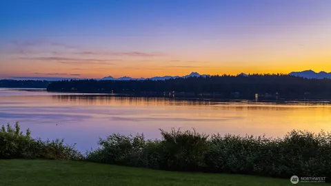 a view of lake and mountain view