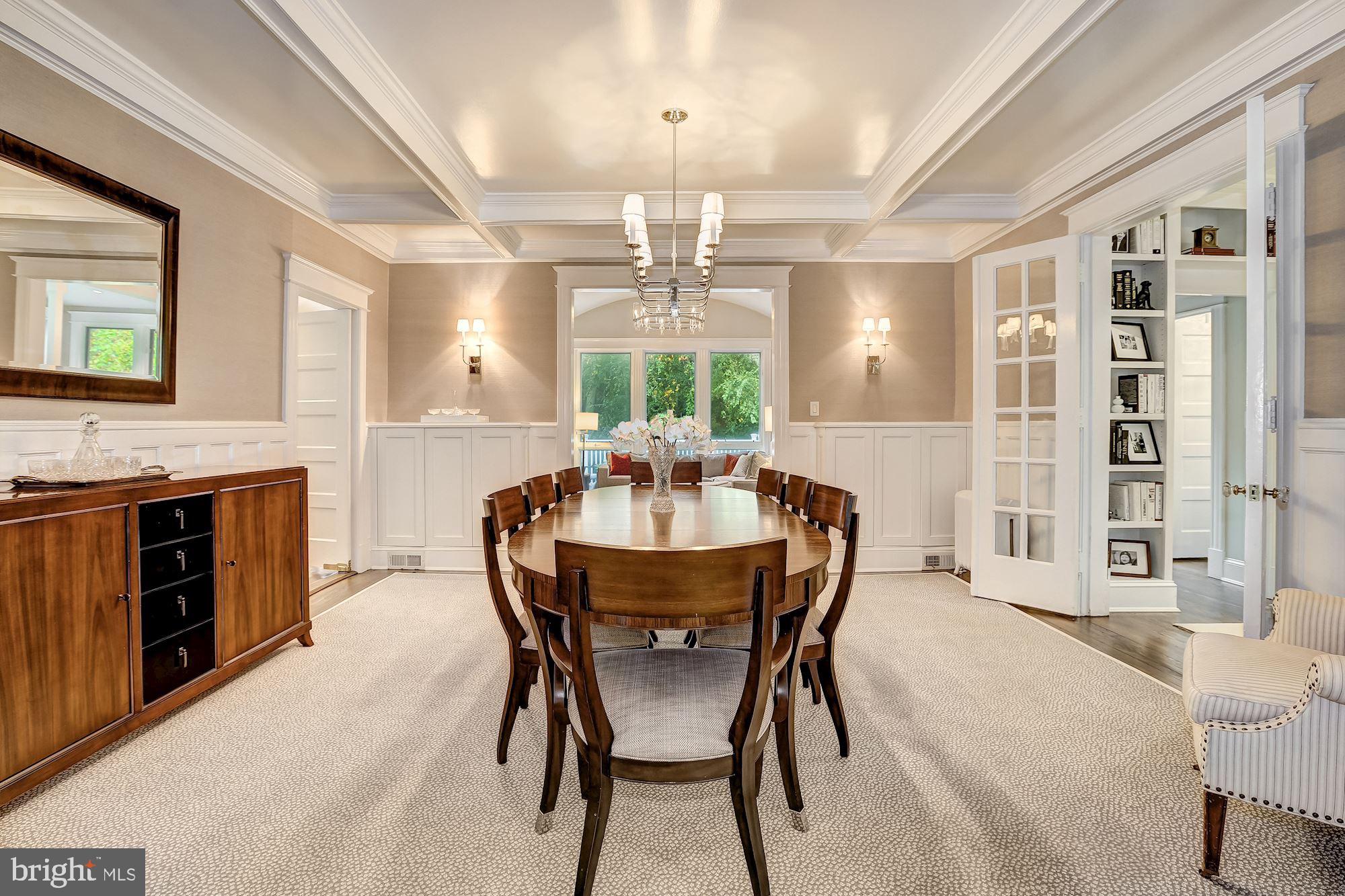 3307 Macomb Street Northwest Washington, DC 20008 - Photo 11 of 47 Coffered Ceilings & Classic Millwork