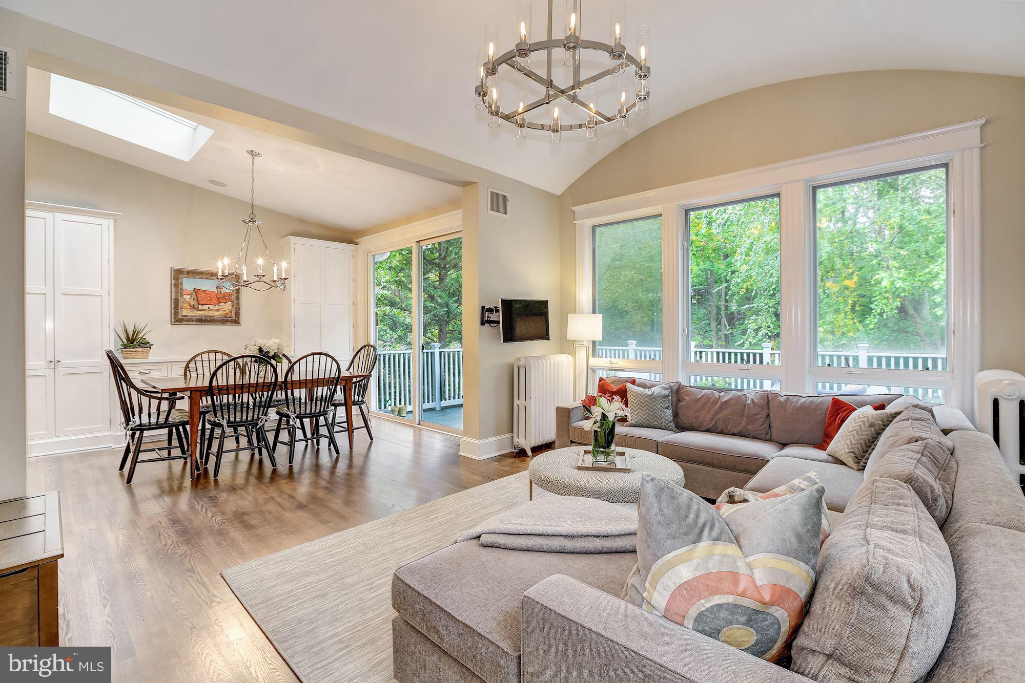 3307 Macomb Street Northwest Washington, DC 20008 - Photo 17 of 47 Kitchen & Family Room Open to Spacious Deck