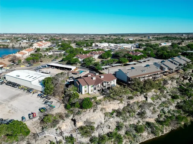 an aerial view of multiple house