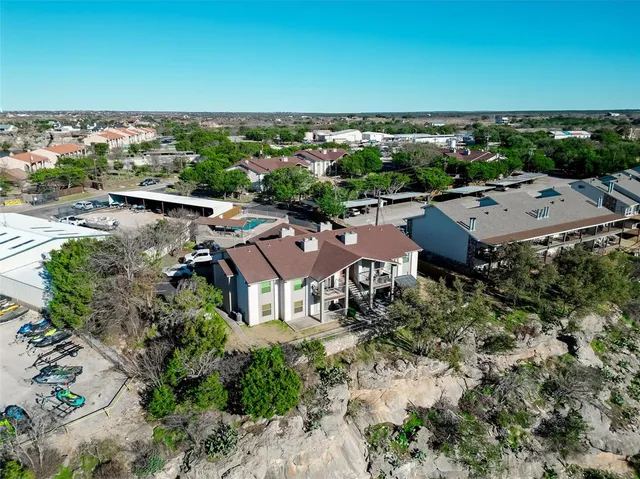 an aerial view of a city