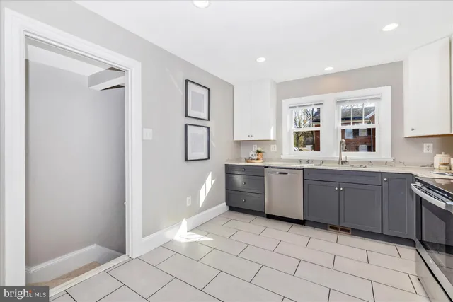 a large white kitchen with a stove a sink dishwasher and a refrigerator