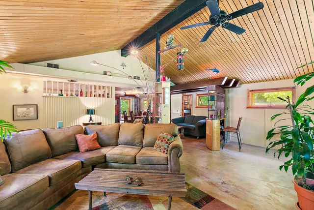 a outdoor living space with patio furniture