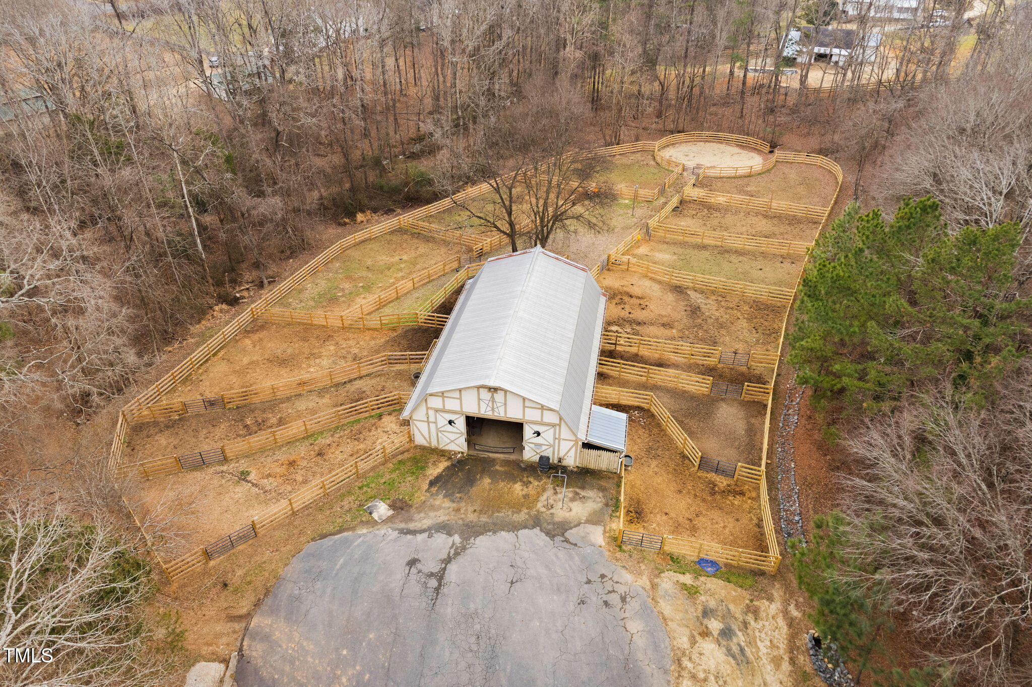 11409 South Lowell Road Bahama, NC 27503 - Photo 46 of 59 Barn Aerial