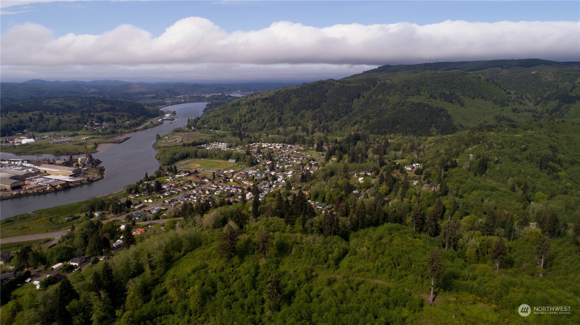 1111 Washington Cemetery Road Raymond, WA 98577 - Photo 6 of 23 a view of a city and mountains