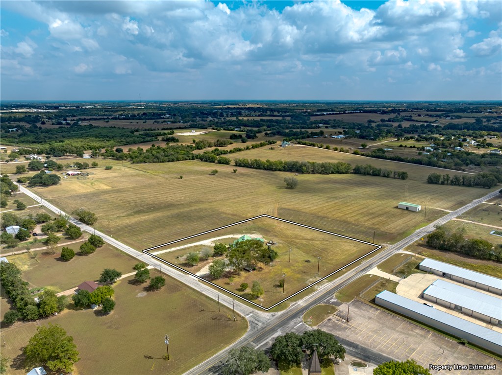 1441 Salem Road Brenham, TX 77833 - Photo 3 of 34 Aerial view of sparsely populated area with property boundaries highlighted
