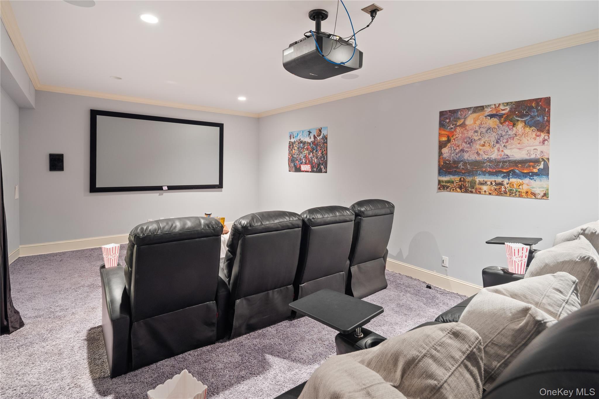 77 Byram Ridge Road Armonk, NY 10504 - Photo 40 of 48 Dedicated media room with projector video and stadium seating included