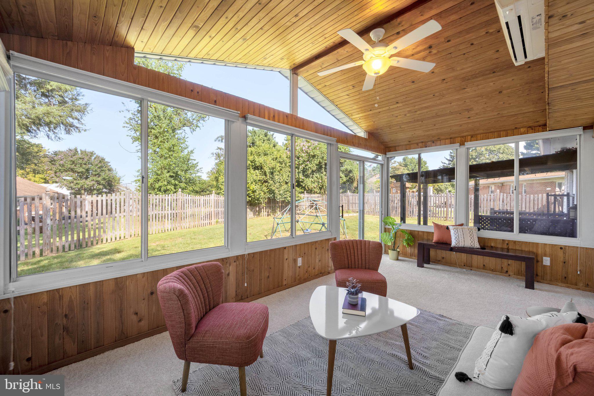 8412 Farrell Drive Chevy Chase, MD 20815 - Photo 18 of 45 Sunroom that leads to fully fenced & flat backyard