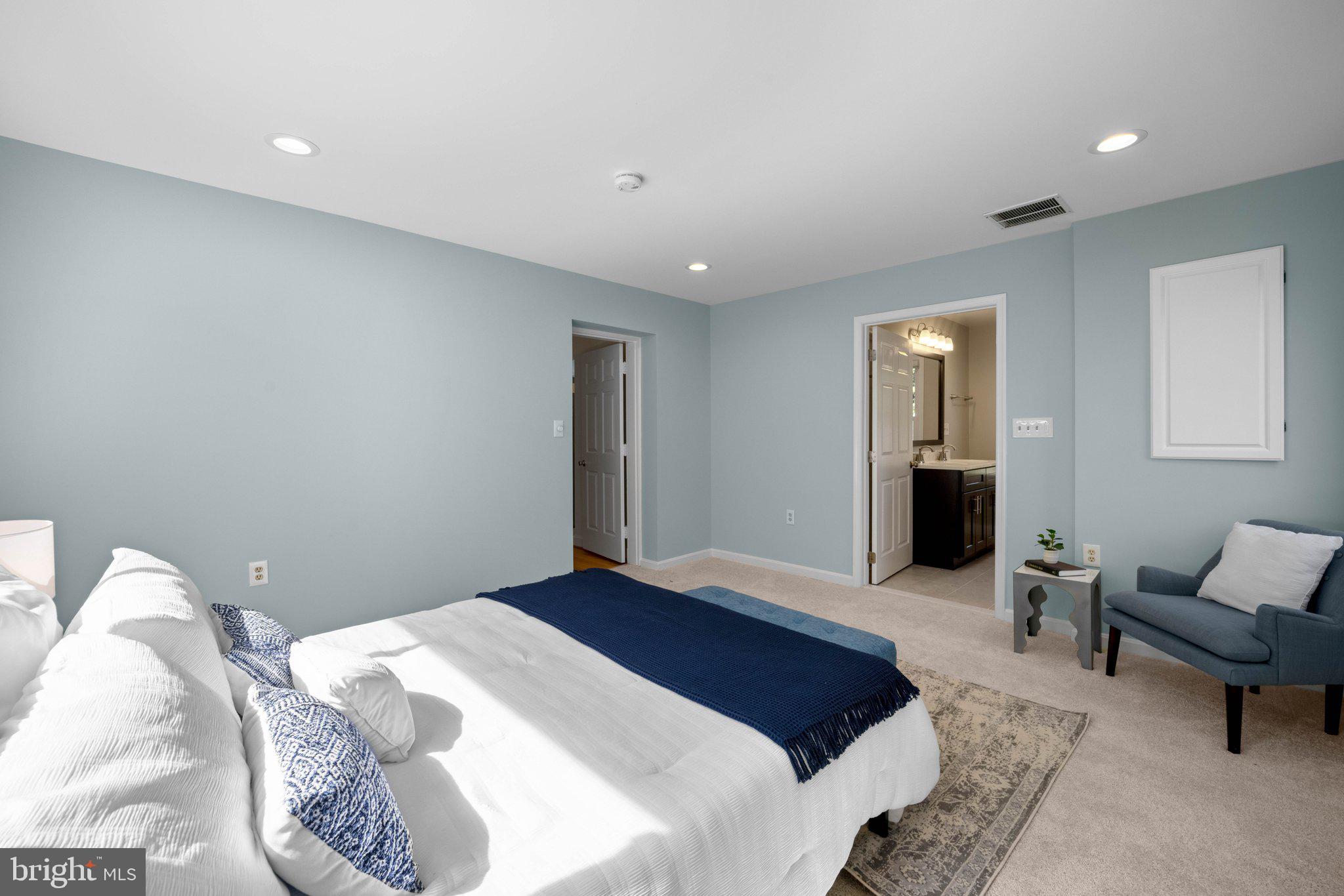 8412 Farrell Drive Chevy Chase, MD 20815 - Photo 21 of 45 Primary Suite with new wall-to-wall carpet