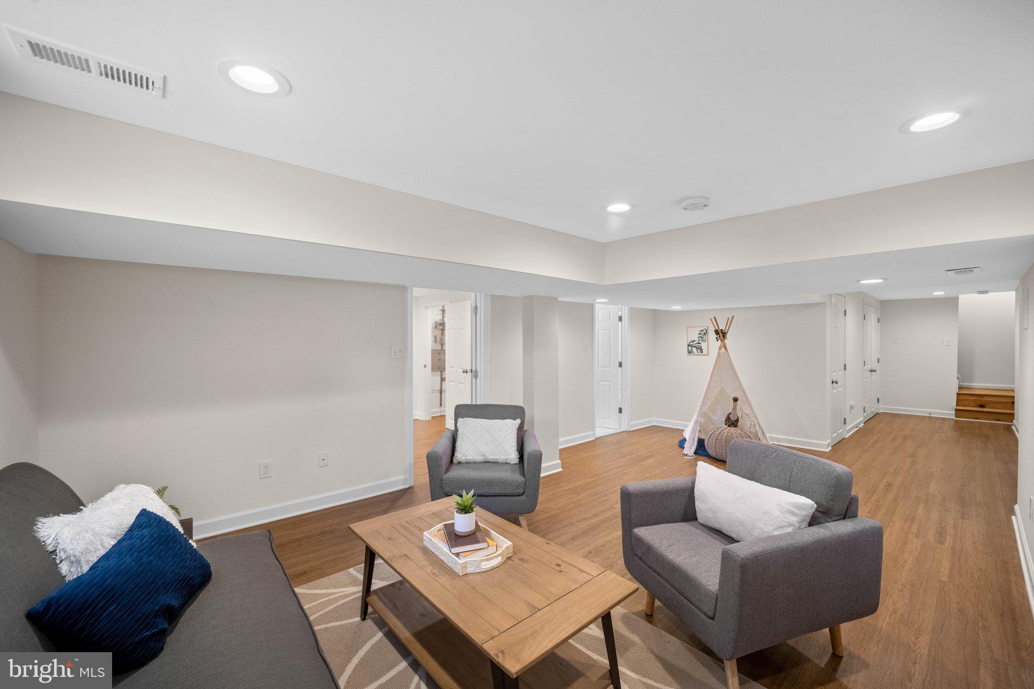 8412 Farrell Drive Chevy Chase, MD 20815 - Photo 32 of 45 Lower Level Family Room with recessed lights