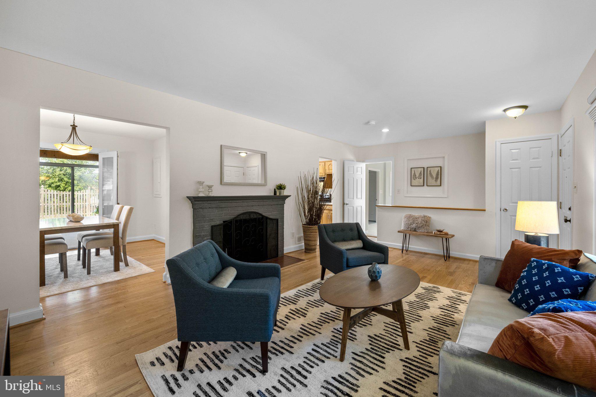 8412 Farrell Drive Chevy Chase, MD 20815 - Photo 8 of 45 Living Room that opens to Dining Room