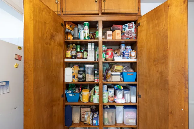 a view of store room with racks