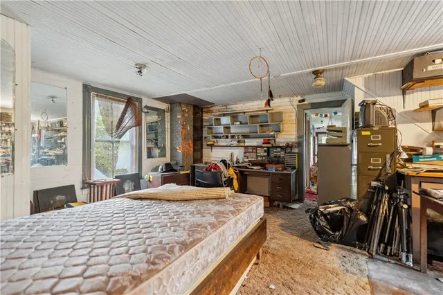 a storage room with storage and utility