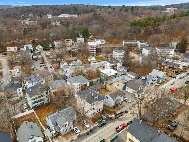 an aerial view of multiple house