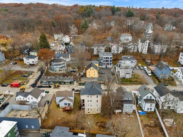 an aerial view of a city