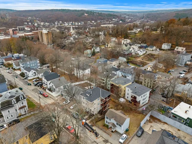 an aerial view of multiple house