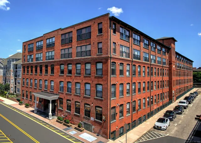 a front view of a building