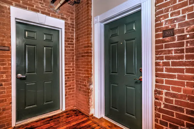 a view of a door with a glass door