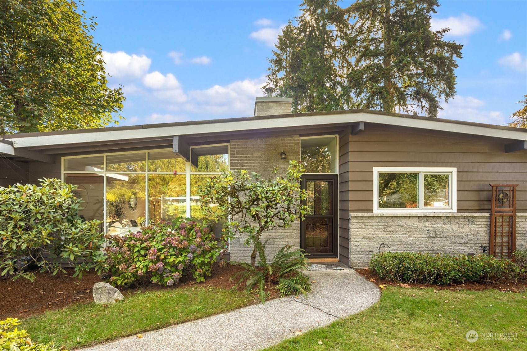 a view of a porch with a yard