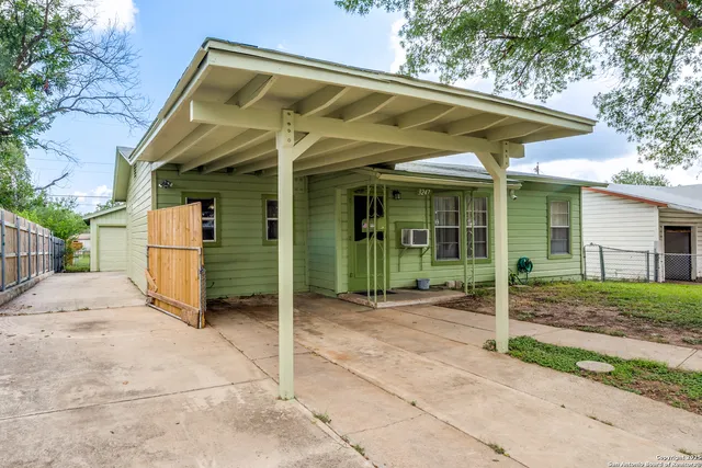 a view of a house with a outdoor space