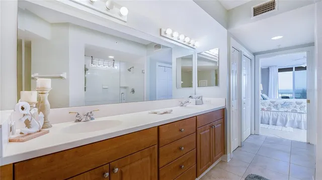 a view of a big room with windows